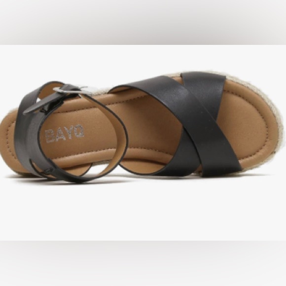 New in Box - Black Espadrille Wedge Sandals โ Size 7 โ - Picture 3 of 7